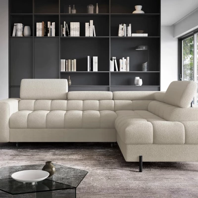 Eckschlafsofa EVADNE - beige, rechte Ecke