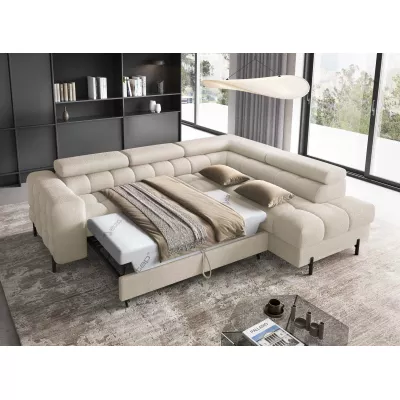 Eckschlafsofa EVADNE - beige, rechte Ecke