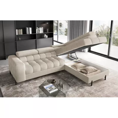Eckschlafsofa EVADNE - beige, rechte Ecke