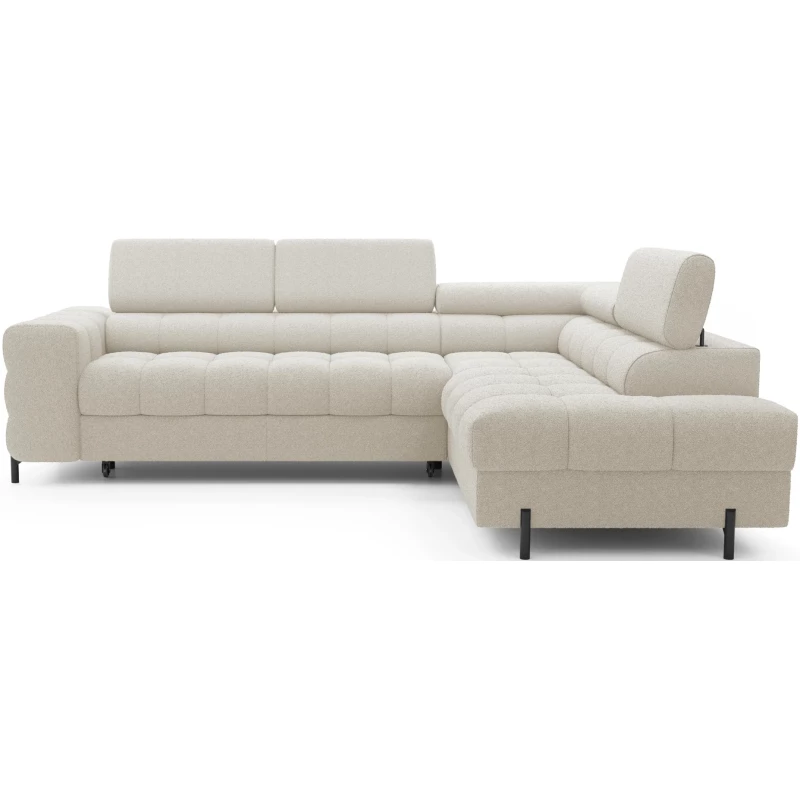Eckschlafsofa EVADNE - beige, rechte Ecke