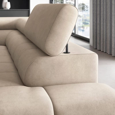Eckschlafsofa EVADNE - Latte, rechte Ecke