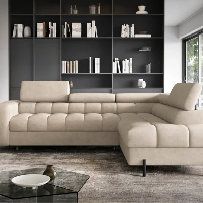 Eckschlafsofa EVADNE - Latte, rechte Ecke