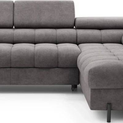 Eckschlafsofa EVADNE – graubraun, rechte Ecke