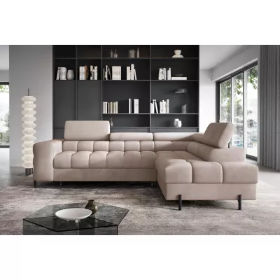 Eckschlafsofa EVADNE – dunkelbeige, rechte Ecke