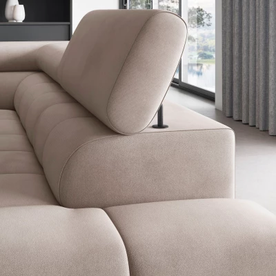 Eckschlafsofa EVADNE – dunkelbeige, rechte Ecke