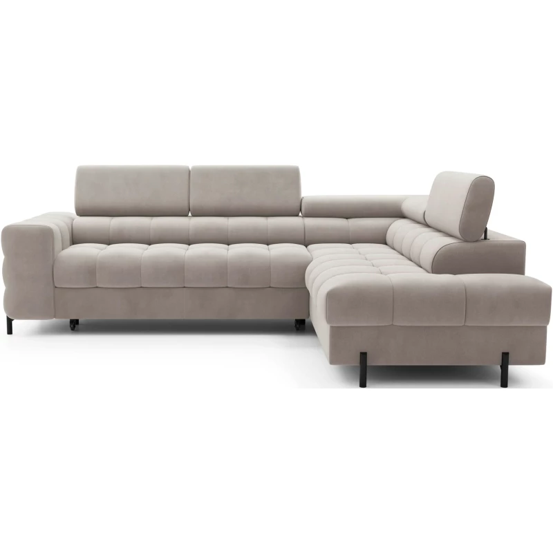 Eckschlafsofa EVADNE – dunkelbeige, rechte Ecke