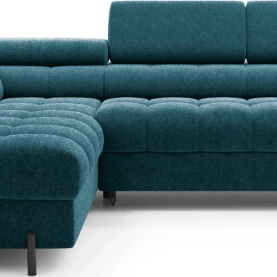 Eckschlafsofa EVADNE - blau, linke Ecke