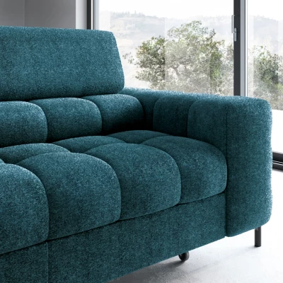 Eckschlafsofa EVADNE - blau, linke Ecke