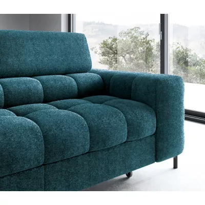 Eckschlafsofa EVADNE - blau, linke Ecke