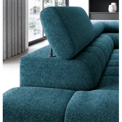 Eckschlafsofa EVADNE - blau, linke Ecke