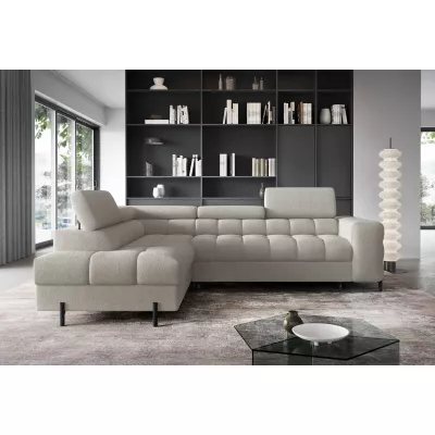 Eckschlafsofa EVADNE – hellbeige, linke Ecke