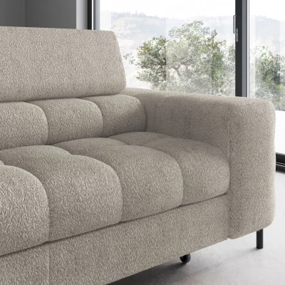 Eckschlafsofa EVADNE – hellbeige, linke Ecke