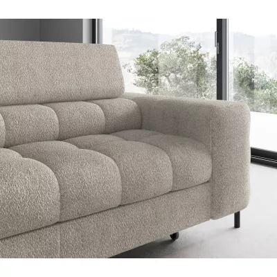 Eckschlafsofa EVADNE – hellbeige, linke Ecke