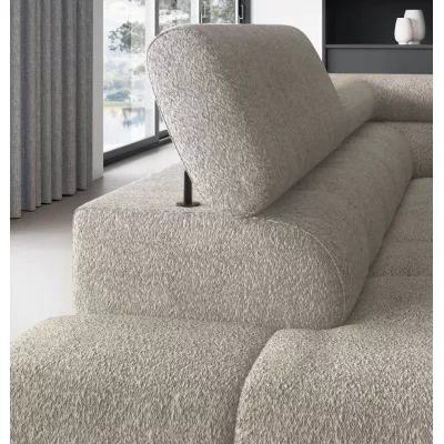 Eckschlafsofa EVADNE – hellbeige, linke Ecke