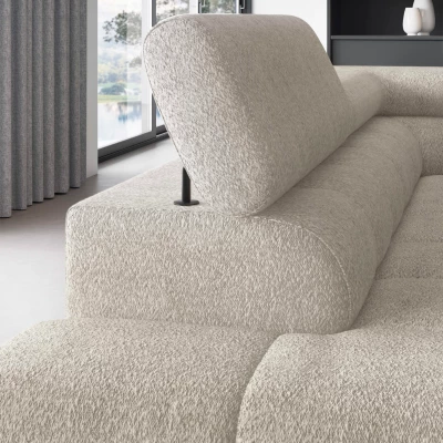 Eckschlafsofa EVADNE – beige, linke Ecke