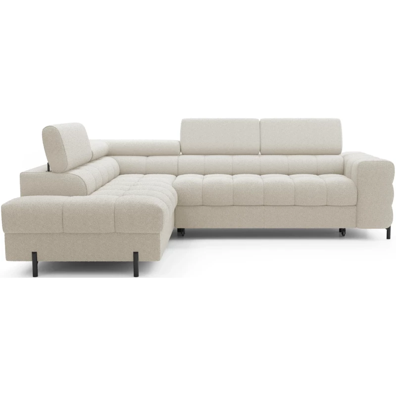 Eckschlafsofa EVADNE – beige, linke Ecke