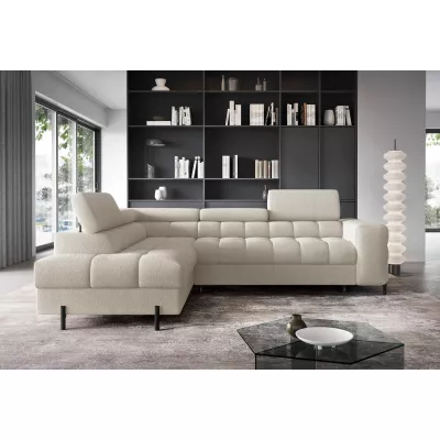 Eckschlafsofa EVADNE – beige, linke Ecke