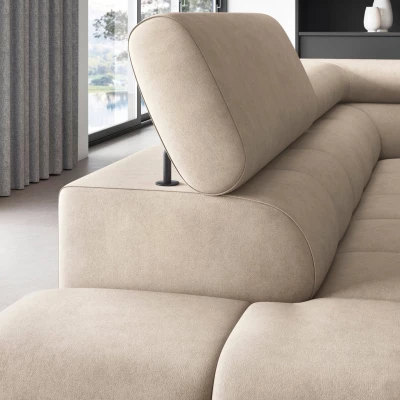 Eckschlafsofa EVADNE - Latte, linke Ecke