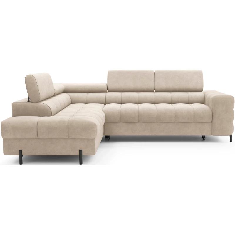 Eckschlafsofa EVADNE - Latte, linke Ecke