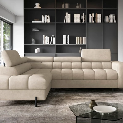 Eckschlafsofa EVADNE - Latte, linke Ecke
