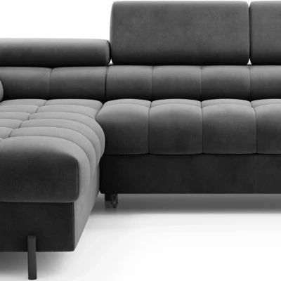 Eckschlafsofa EVADNE – dunkelgrau, linke Ecke