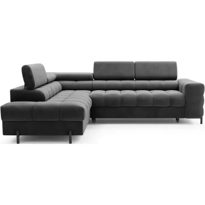 Eckschlafsofa EVADNE – dunkelgrau, linke Ecke