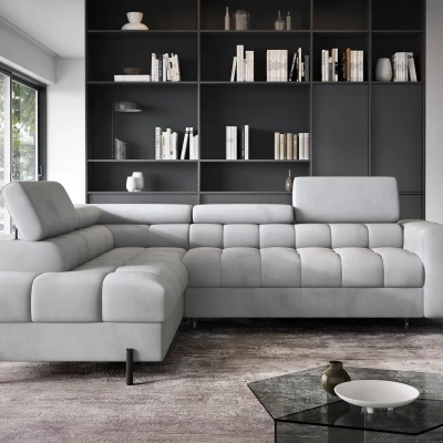 Eckschlafsofa EVADNE - grau, linke Ecke