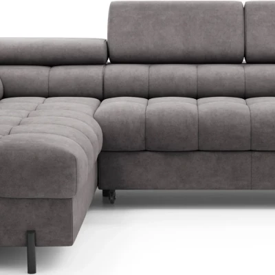 Eckschlafsofa EVADNE – graubraun, linke Ecke
