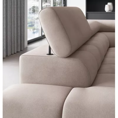Eckschlafsofa EVADNE – dunkelbeige, linke Ecke