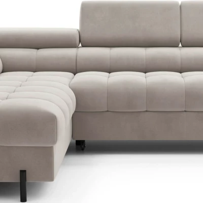 Eckschlafsofa EVADNE – dunkelbeige, linke Ecke