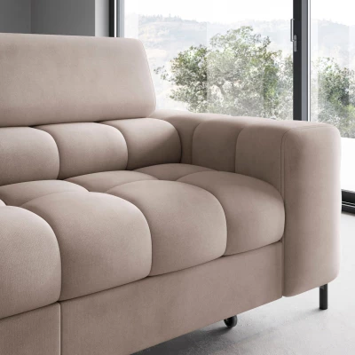 Eckschlafsofa EVADNE – dunkelbeige, linke Ecke