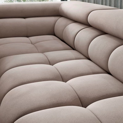 Eckschlafsofa EVADNE – dunkelbeige, linke Ecke