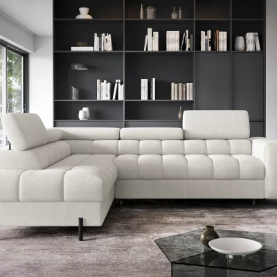 Eckschlafsofa EVADNE - weiß 1, linke Ecke