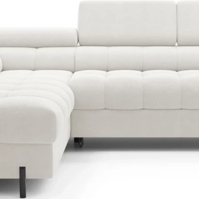 Eckschlafsofa EVADNE - weiß 1, linke Ecke