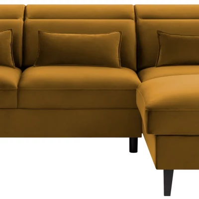 Elegantes Ecksofa SUNNIVA – Senf, rechte Ecke