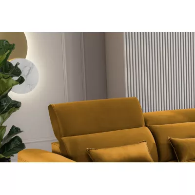 Elegantes Ecksofa SUNNIVA – Senf, rechte Ecke