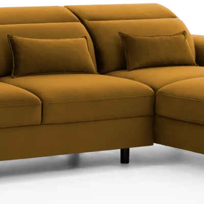 Elegantes Ecksofa SUNNIVA – Senf, rechte Ecke