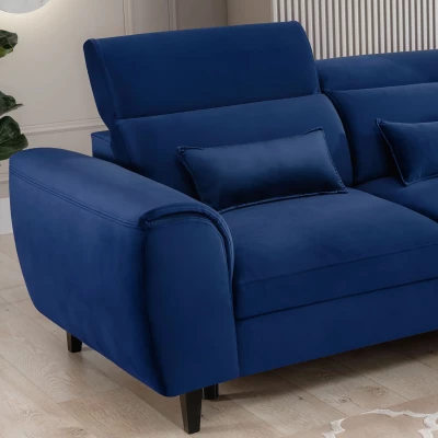 Elegantes Ecksofa SUNNIVA – blau, rechte Ecke