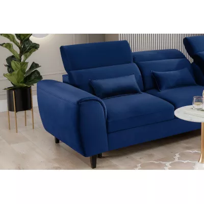 Elegantes Ecksofa SUNNIVA – blau, rechte Ecke