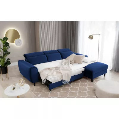 Elegantes Ecksofa SUNNIVA – blau, rechte Ecke