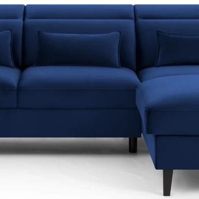 Elegantes Ecksofa SUNNIVA – blau, rechte Ecke
