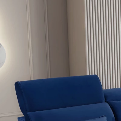 Elegantes Ecksofa SUNNIVA – blau, rechte Ecke