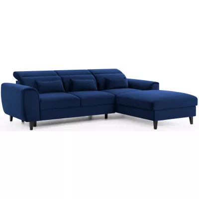 Elegantes Ecksofa SUNNIVA – blau, rechte Ecke