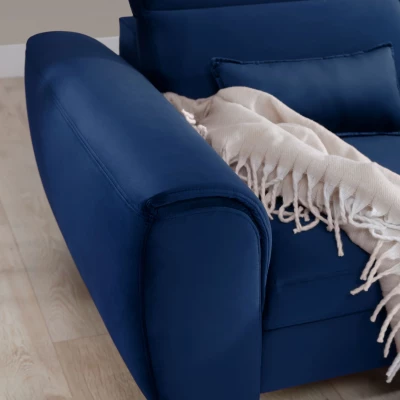 Elegantes Ecksofa SUNNIVA – blau, rechte Ecke