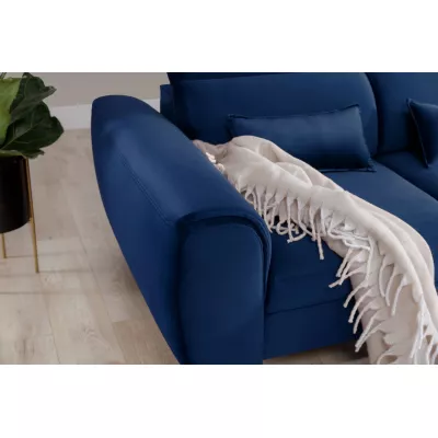 Elegantes Ecksofa SUNNIVA – blau, rechte Ecke