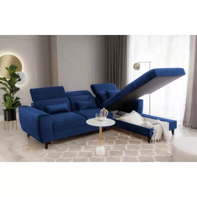 Elegantes Ecksofa SUNNIVA – blau, rechte Ecke