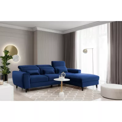 Elegantes Ecksofa SUNNIVA – blau, rechte Ecke