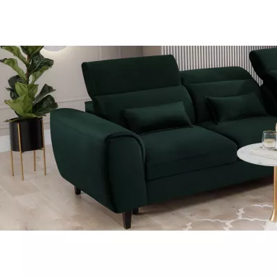 Elegantes Ecksofa SUNNIVA – dunkelgrün, rechte Ecke