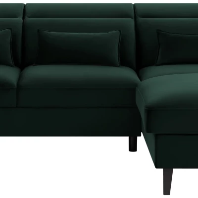 Elegantes Ecksofa SUNNIVA – dunkelgrün, rechte Ecke