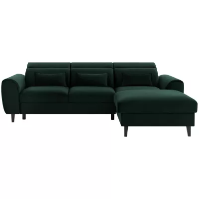 Elegantes Ecksofa SUNNIVA – dunkelgrün, rechte Ecke